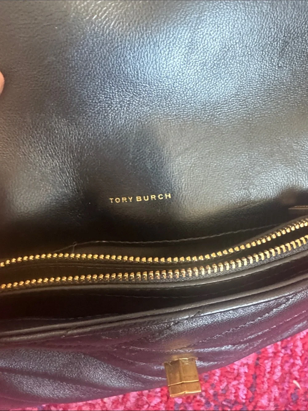 Tory Burch Black Kira Chevron Bag